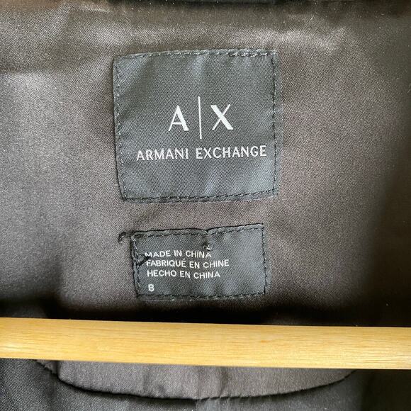 Armani Exchange Sequin Blazer Size 8 Black Statement Jacket Festive - Picture 10 of 13